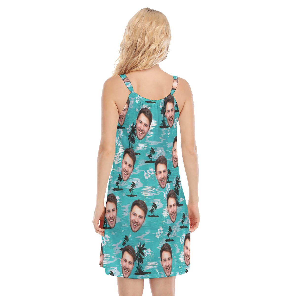 Light Blue Beach Women's Cami Dress For Women