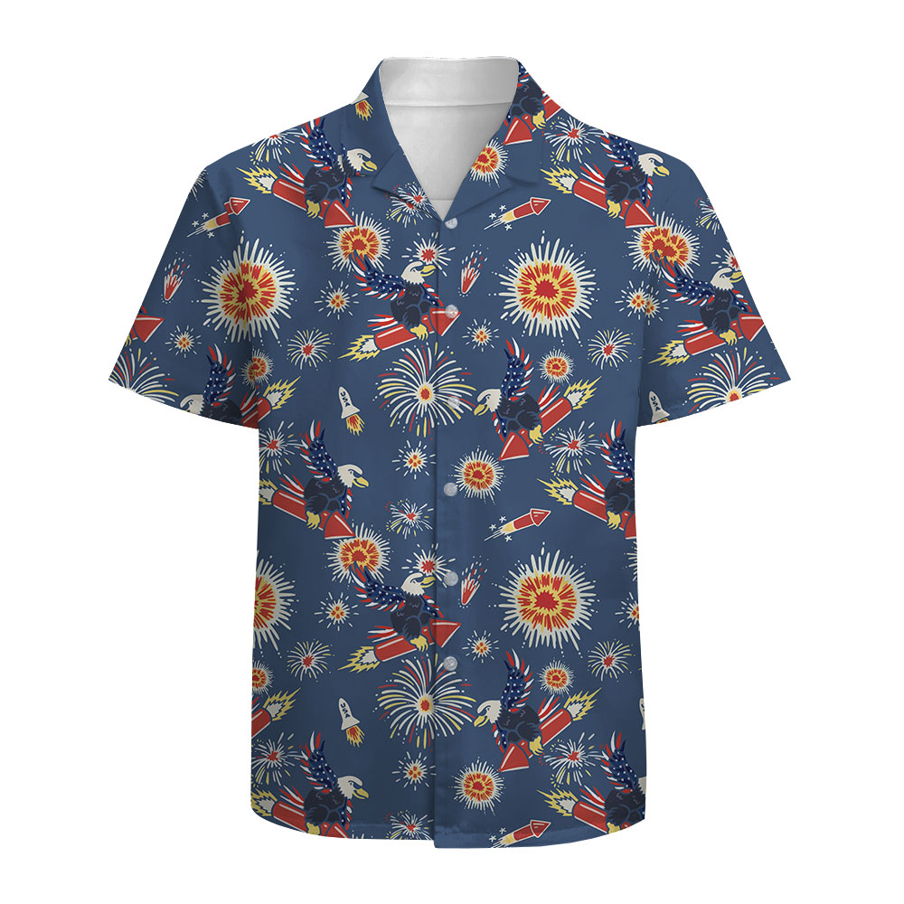American Eagle Cotton Hawaiian Shirt Navy - variant image 1