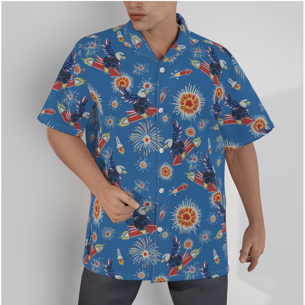 American Eagle Men's Cotton Hawaiian Shirt