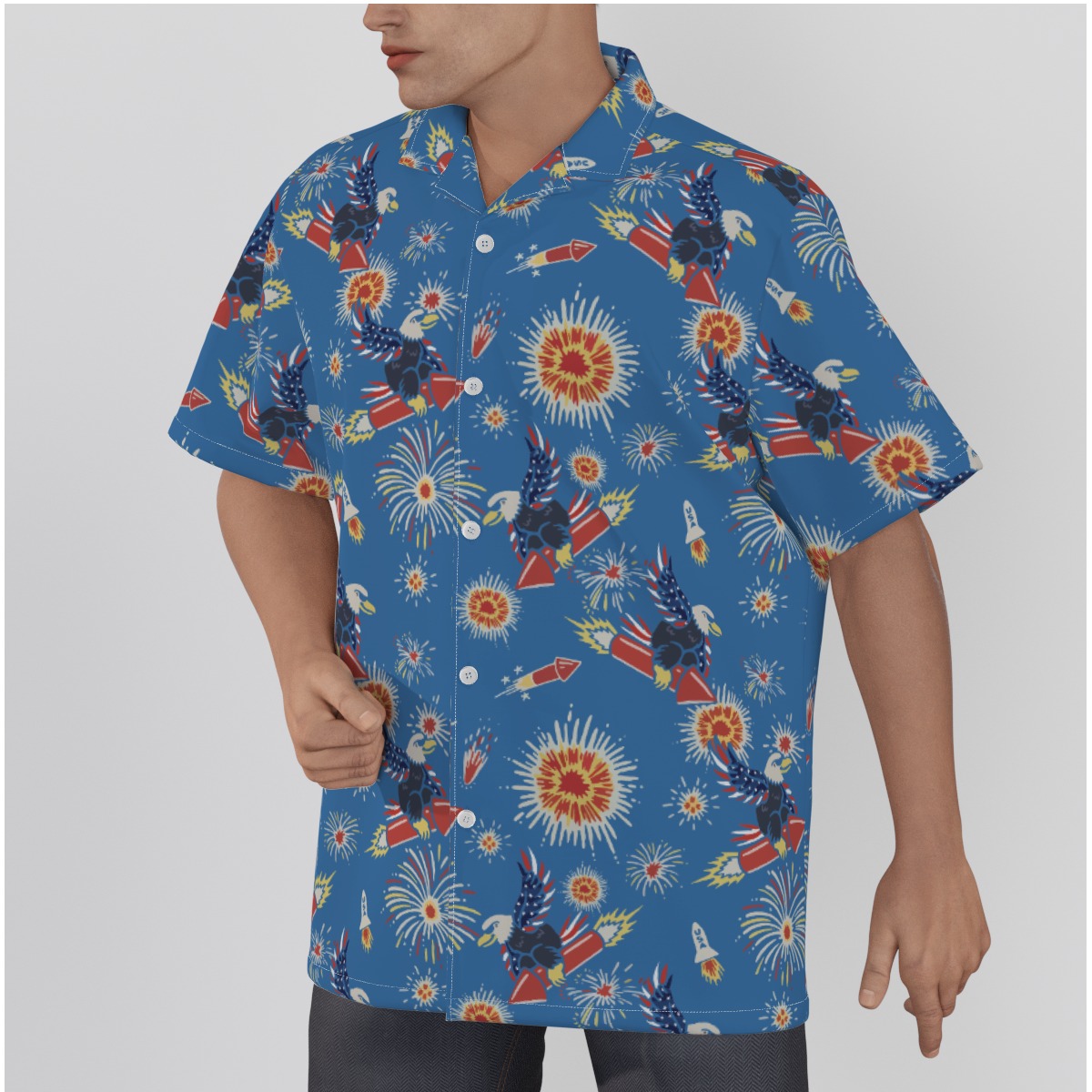 American Eagle Men's Cotton Hawaiian Shirt
