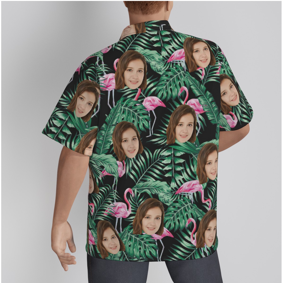 Flamingo Tropical Hawaiian Shirt With Custom Face