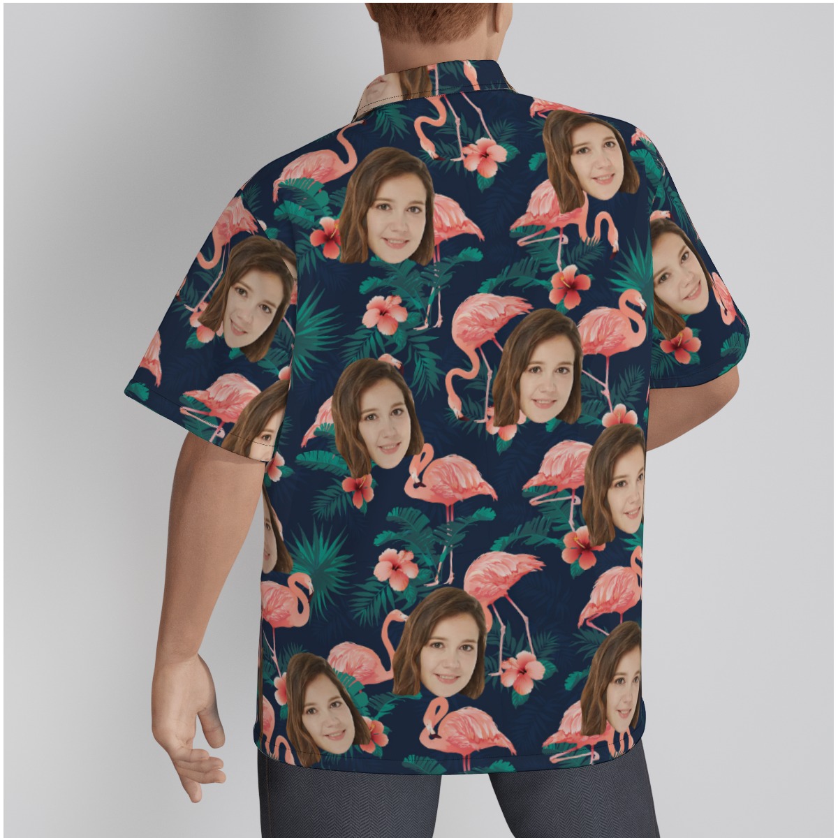 Custom Flamingo Hawaiian Shirt With Face