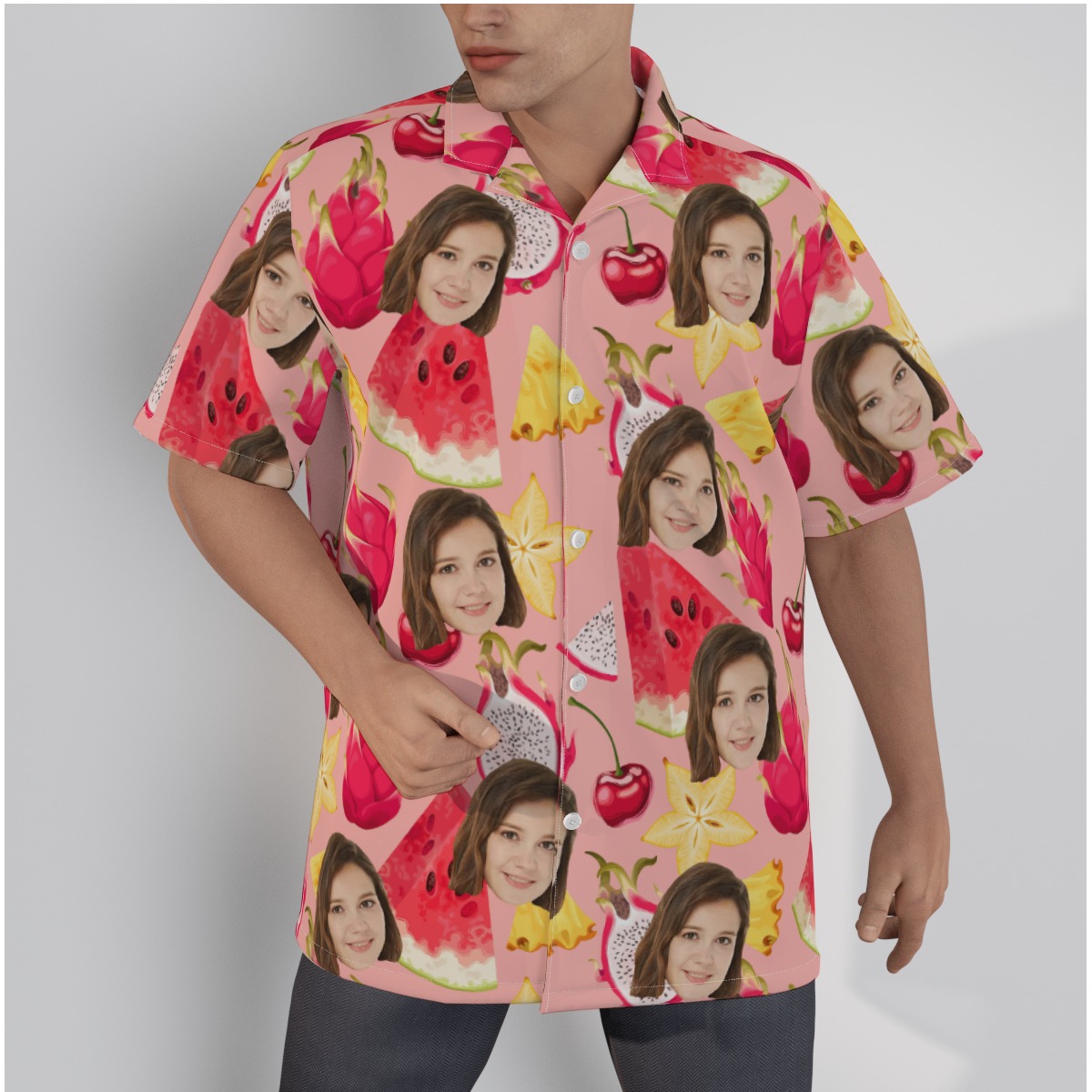 Funny Watermelon Hawaiian Shirt With Custom Face - variant image 1