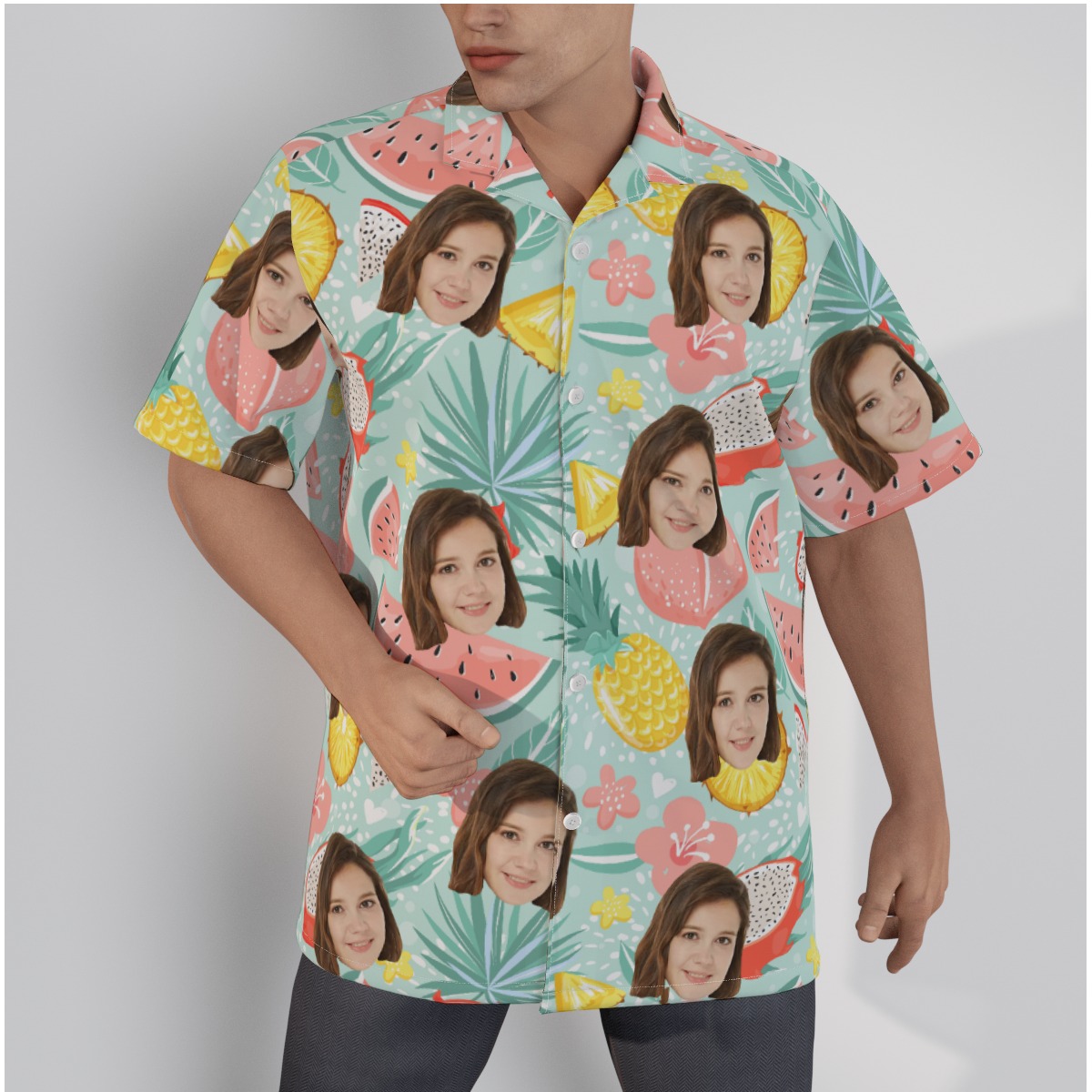 Fruit Hawaiian Shirt With Custom Face - variant image 1