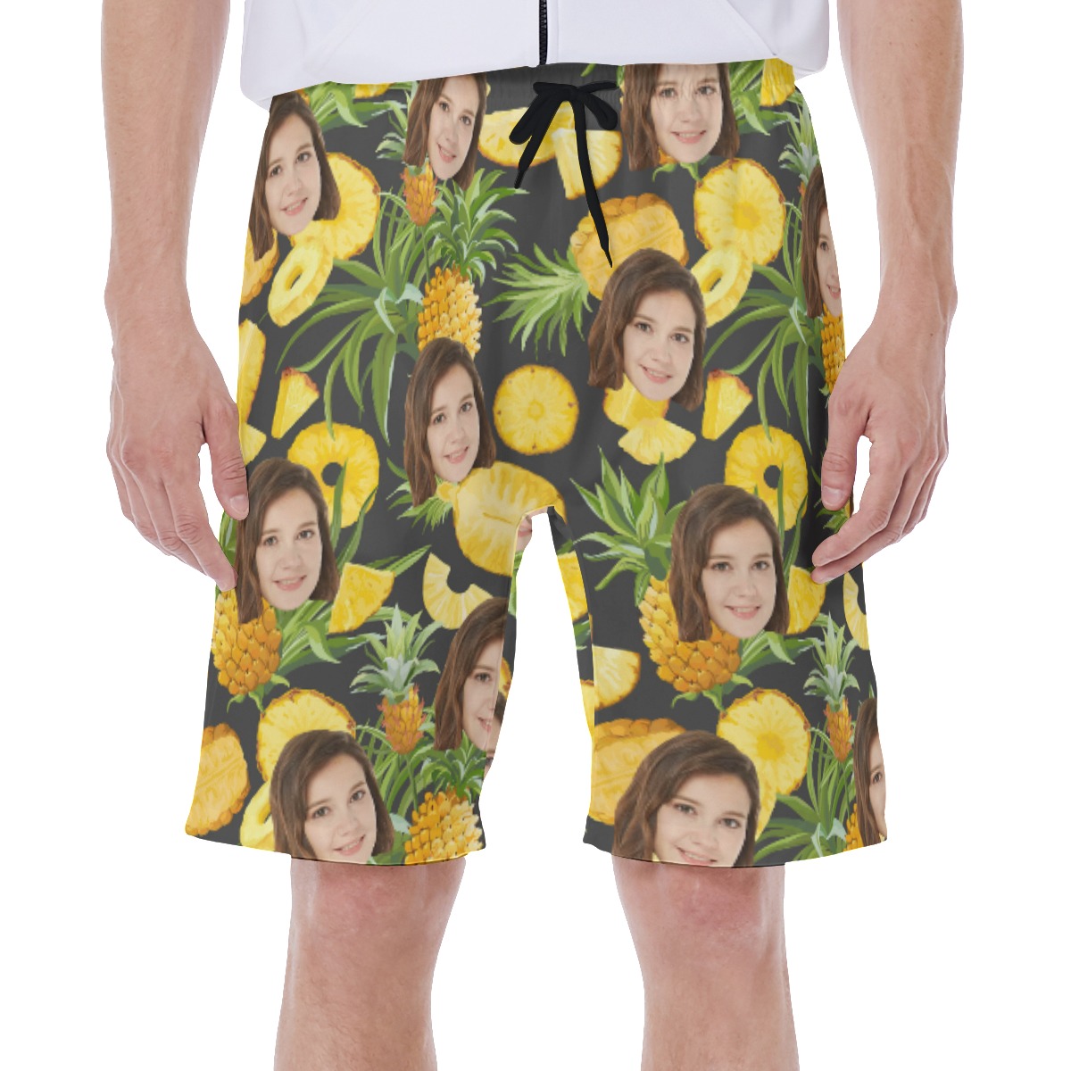 Pineapple Custom Men's Swim Trunks With Face - variant image 1