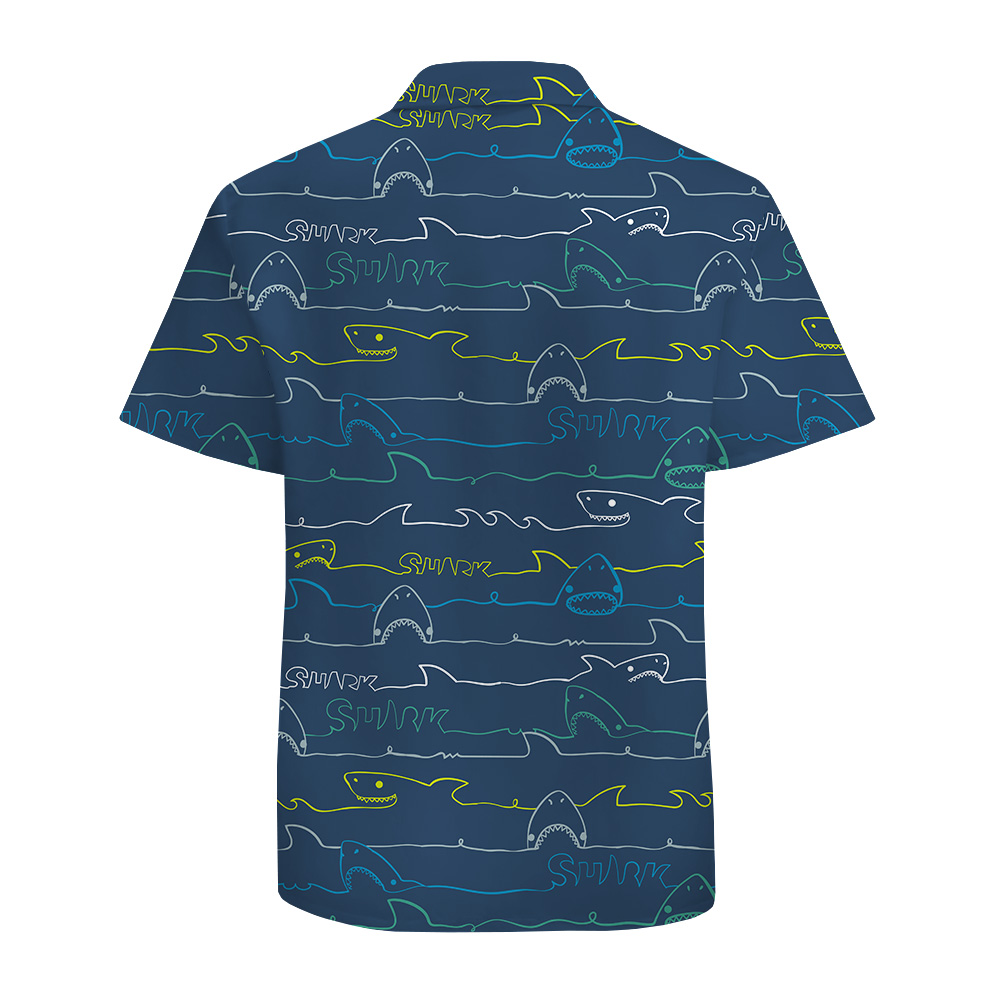 Men's Shark Cotton Aloha Shirt