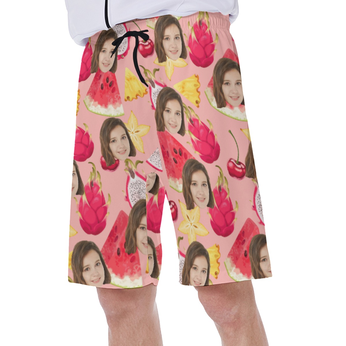 Watermelon Men's Hawaiian Shorts With Custom Face
