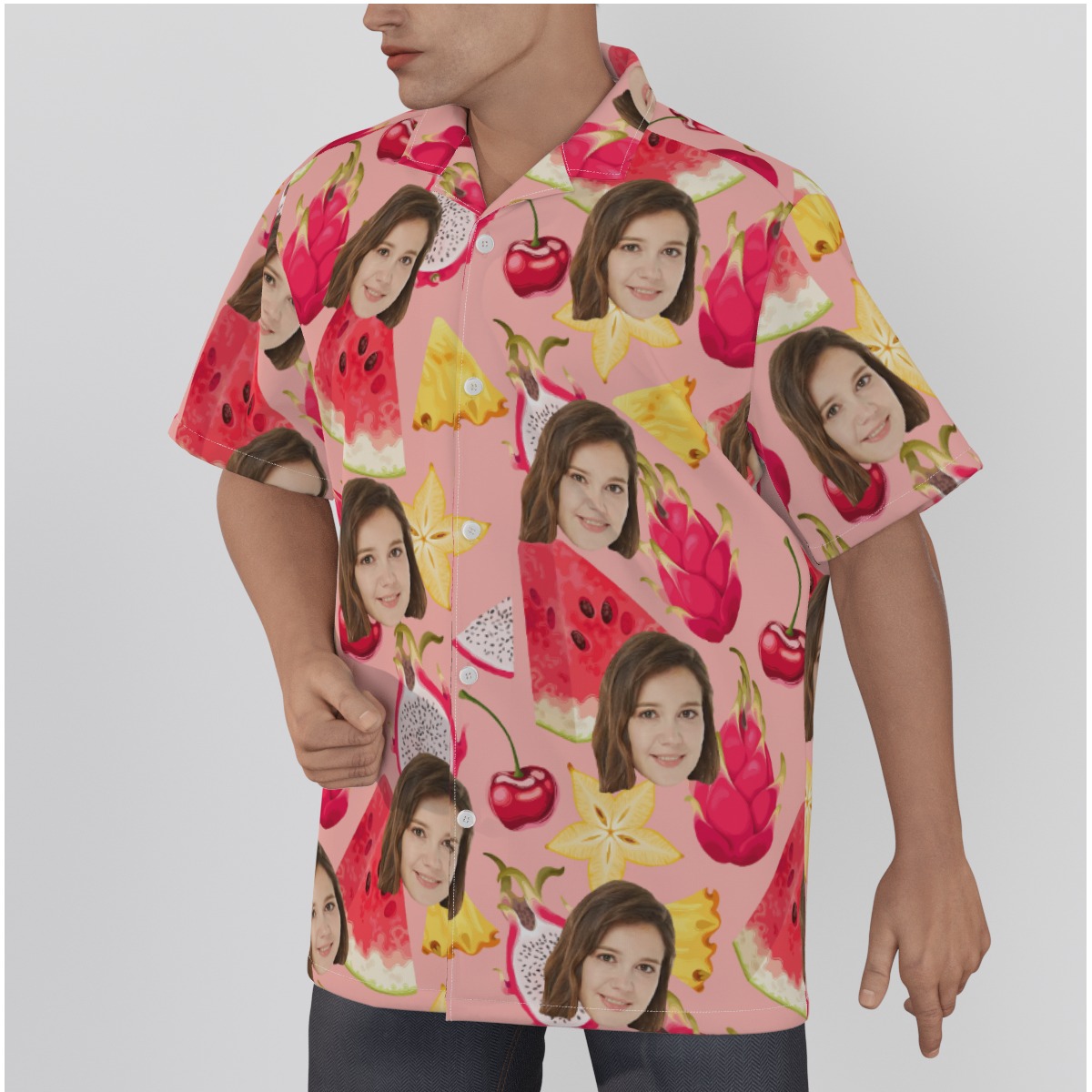 Funny Watermelon Hawaiian Shirt With Custom Face