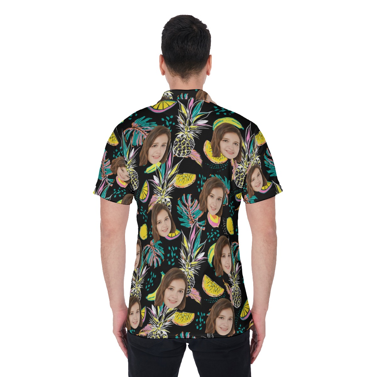 Vintage Pineapple Men's Custom Polo Shirt