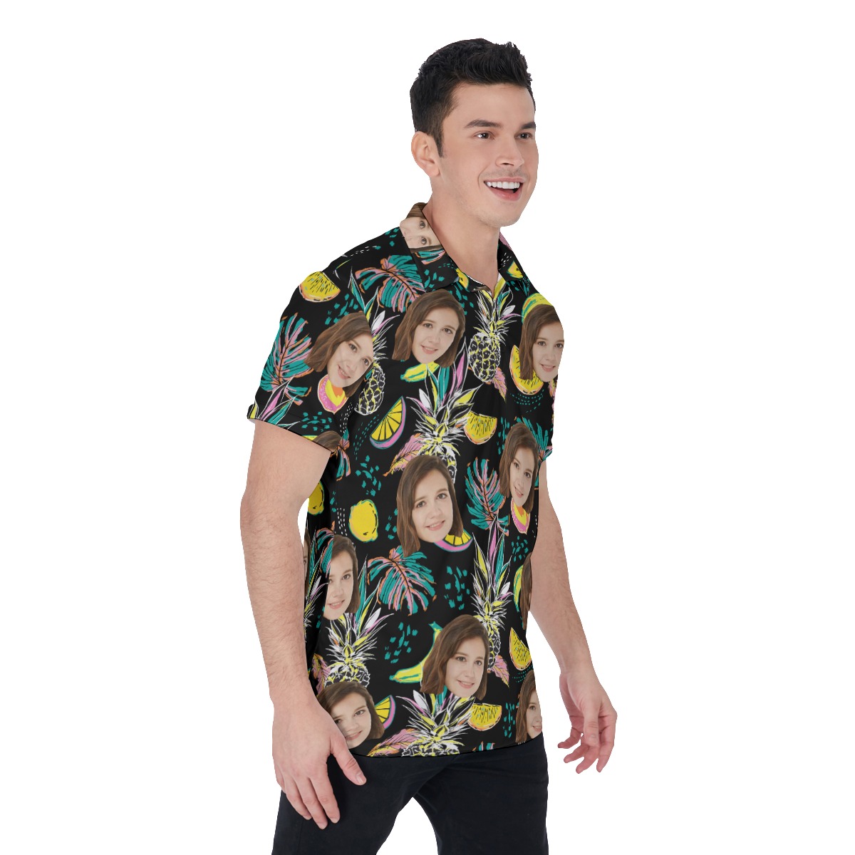 Vintage Pineapple Men's Custom Polo Shirt