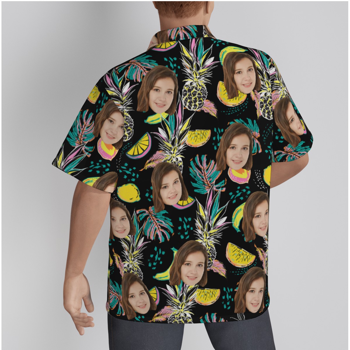 Vintage Pineapple Custom Face Hawaiian Shirt