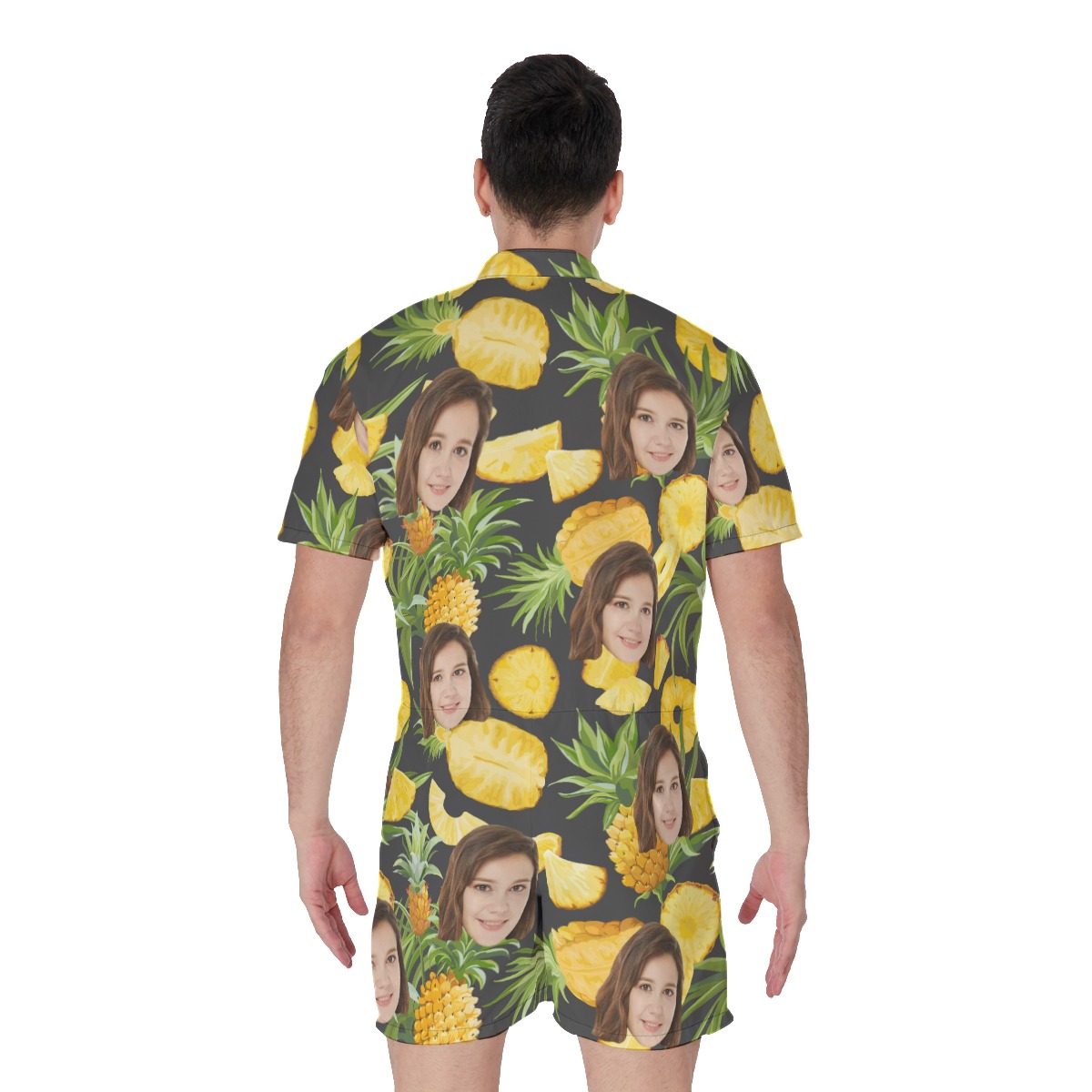 Pineapple Custom Men's Romper With Face