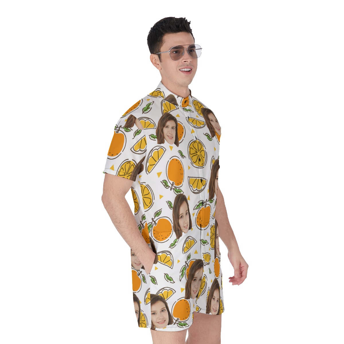 Custom Face Summer Men's Romper