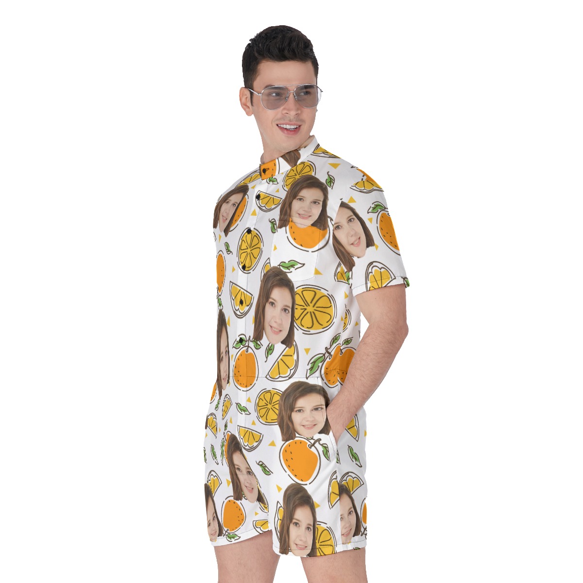 Custom Face Summer Men's Romper