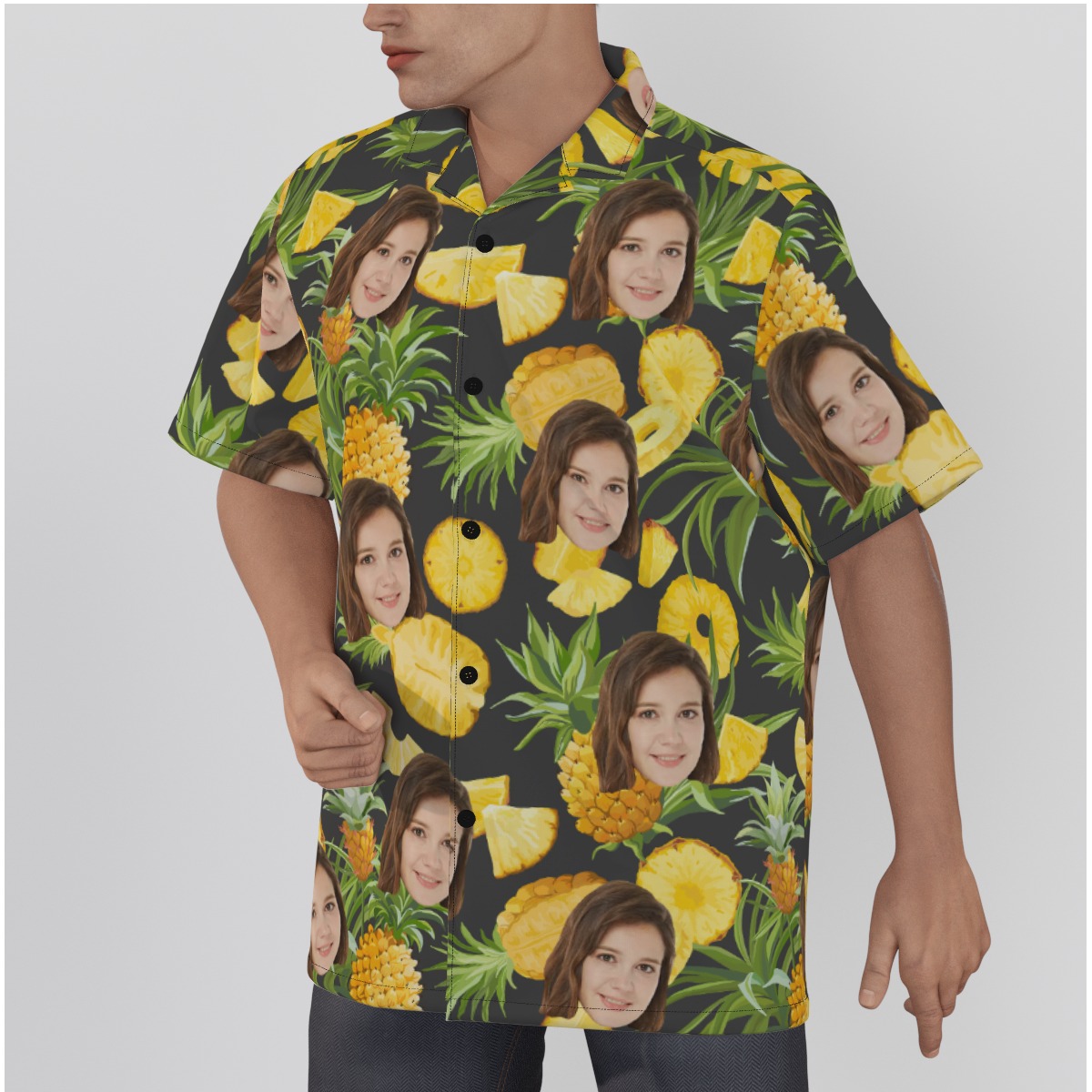 Pineapple Custom Hawaiian Shirt With Face