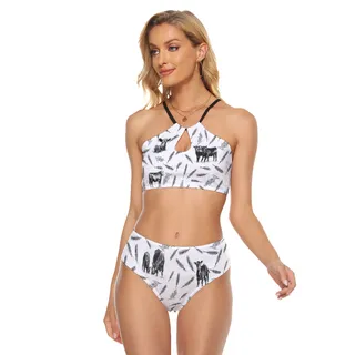 Cool Cow Lover Two-piece Swimsuit For Women