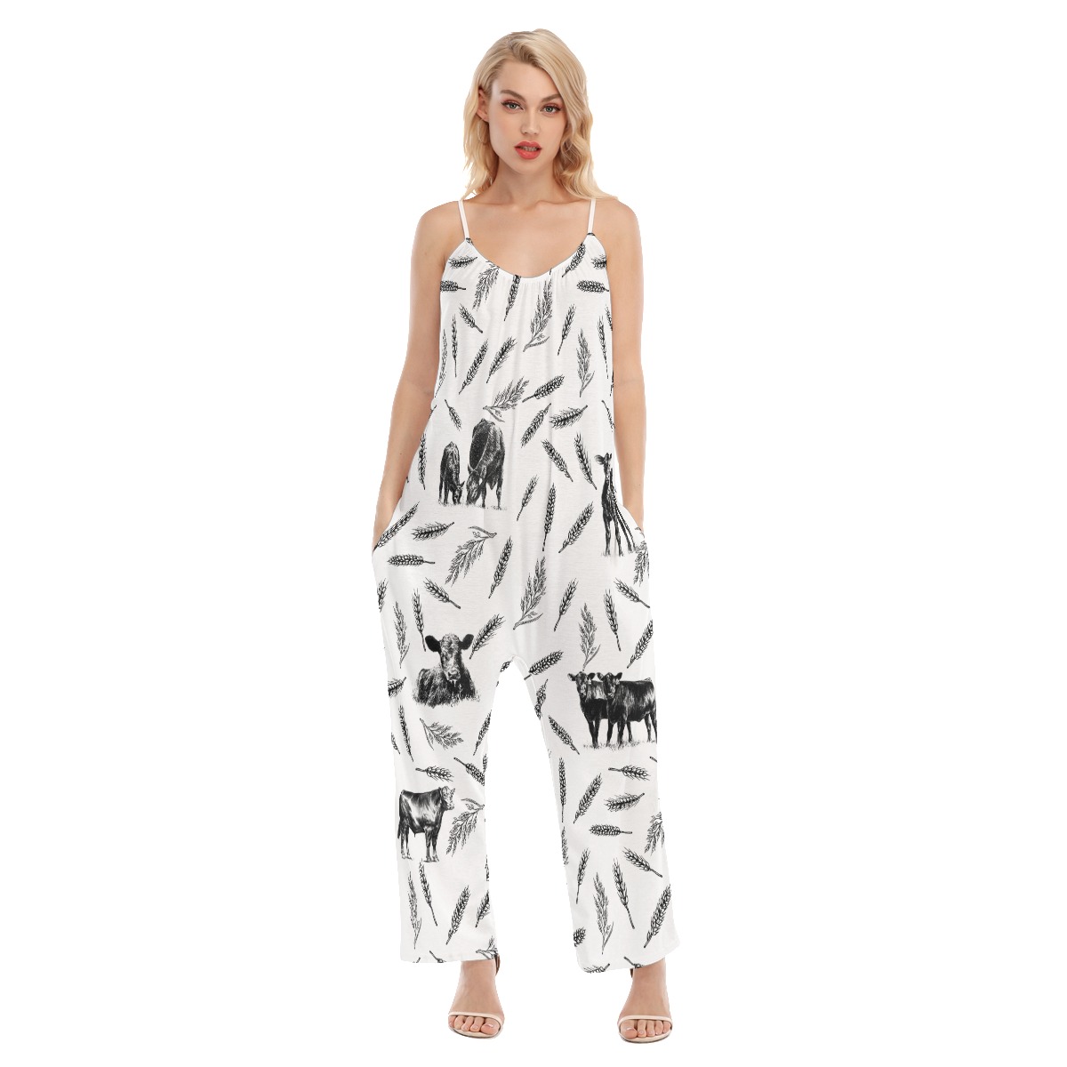 Cow Lover Hawaiian Jumpsuit For Women - variant image 1