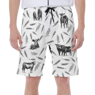 Cow Men's Hawaiian Swim Trunks