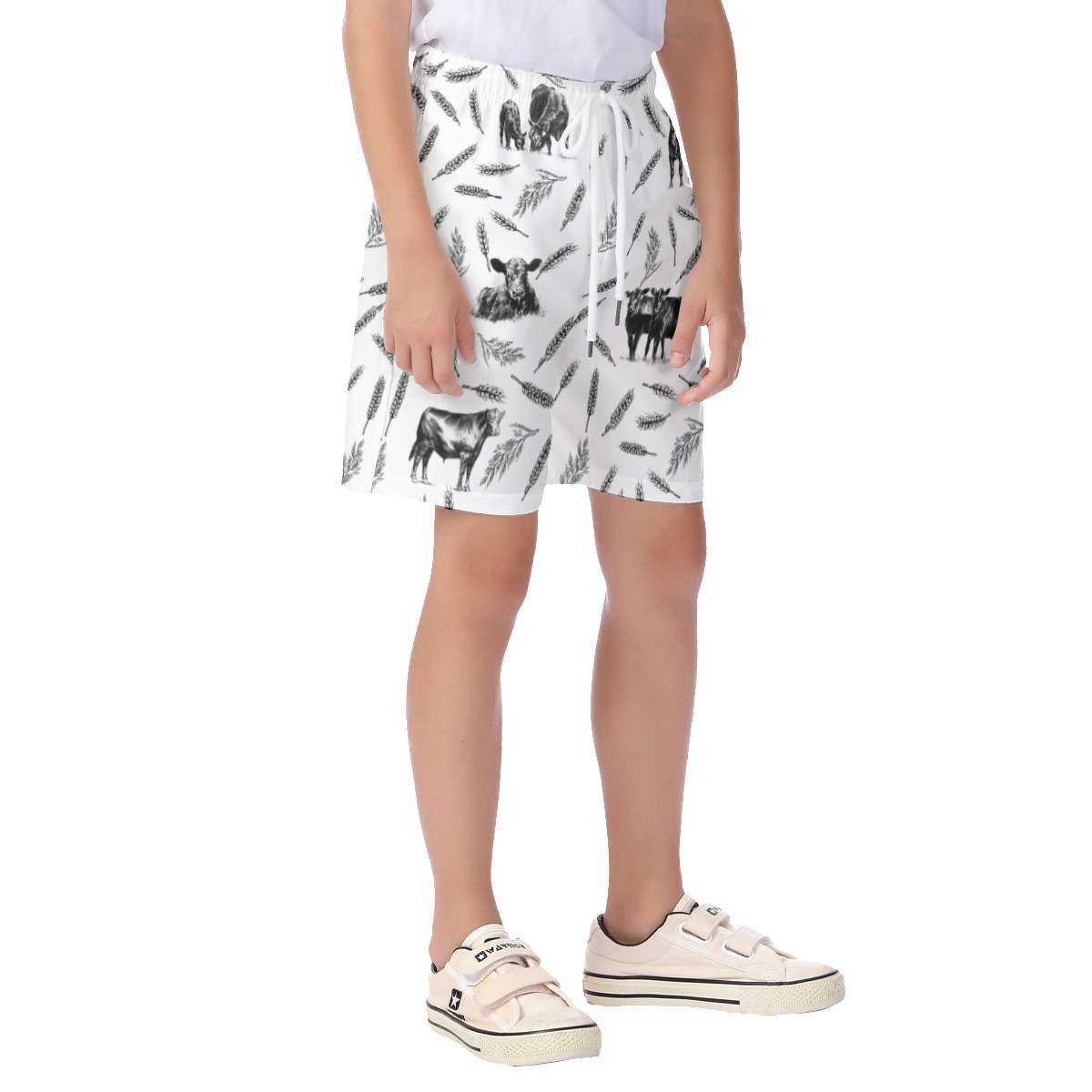 Cow Lover Hawaiian Beach Shorts For Kids