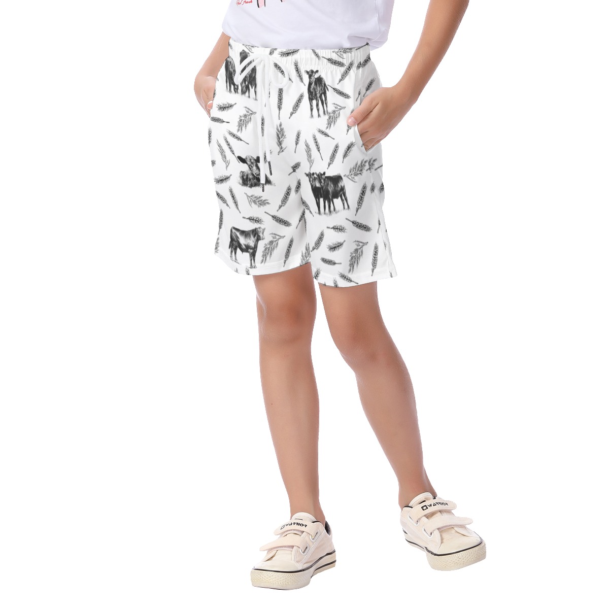 Cow Lover Hawaiian Beach Shorts For Kids
