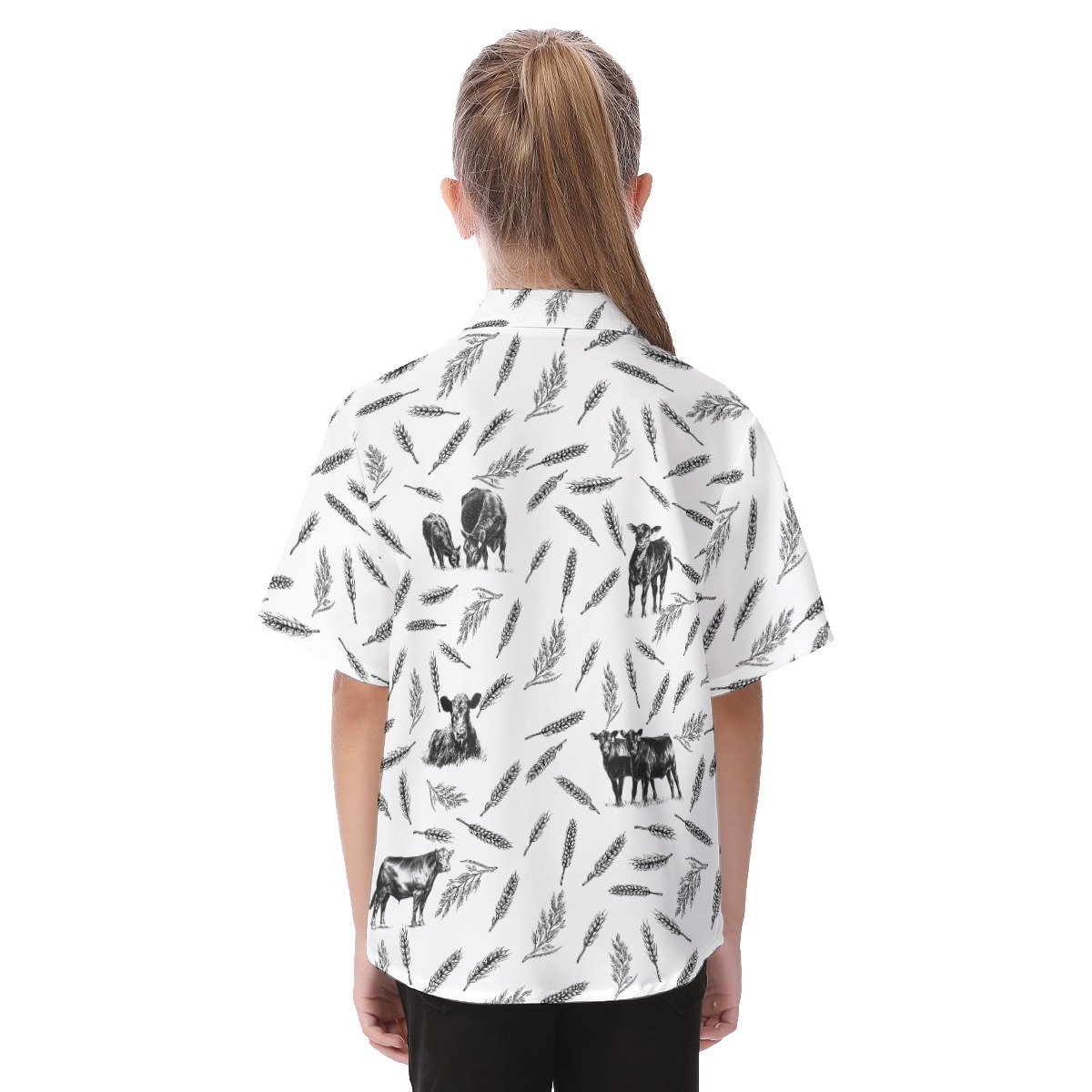 Lovely Cow Hawaiian Shirt For Kids