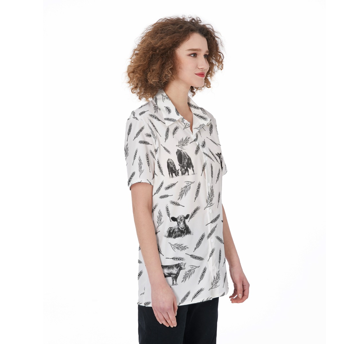 Cute Cow Women's Hawaiian Shirt