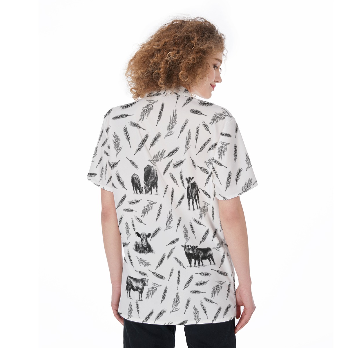 Cute Cow Women's Hawaiian Shirt