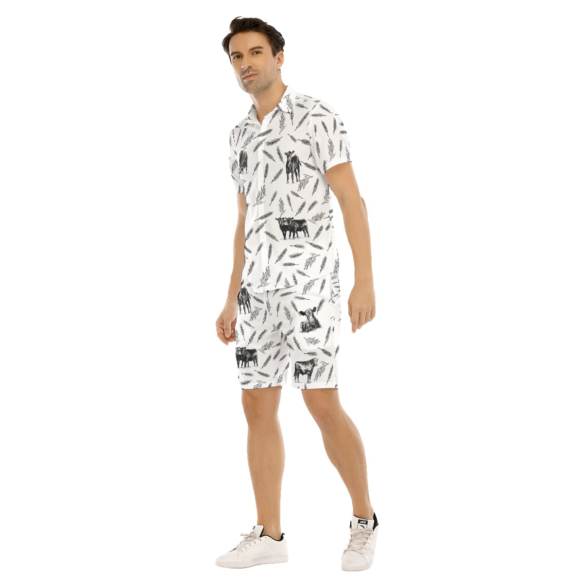 Men's Cow Lover Hawaiian Shirt Set