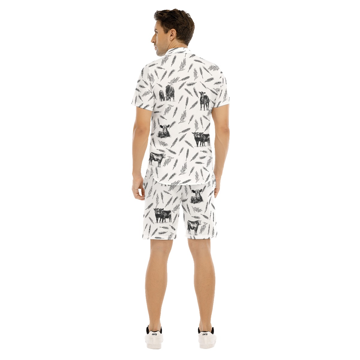 Men's Cow Lover Hawaiian Shirt Set