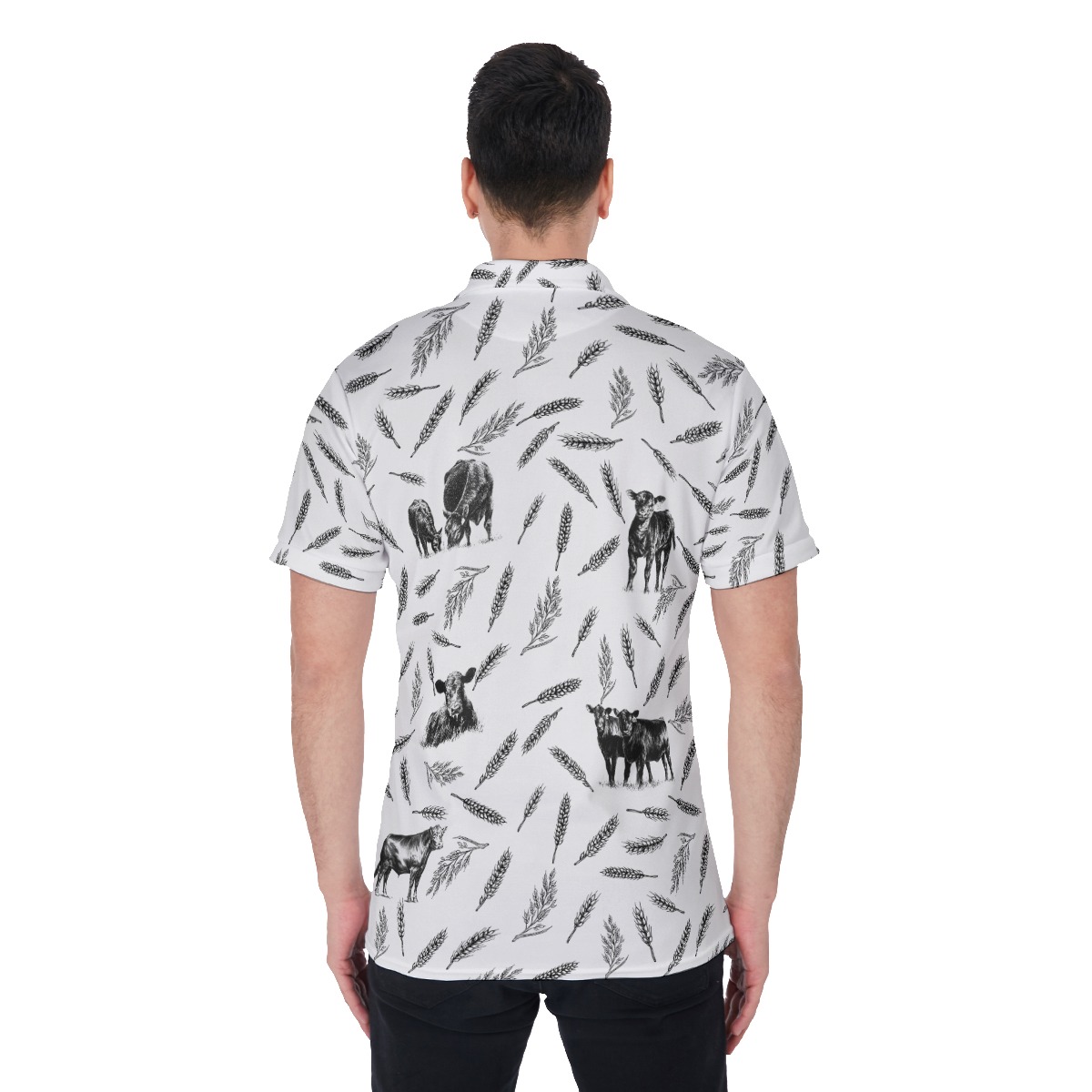 Men's Cool Cow Hawaiian Polo Shirt