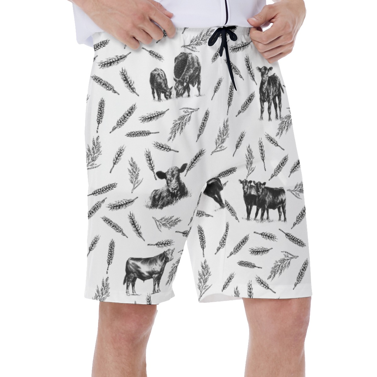 Cow Men's Hawaiian Swim Trunks