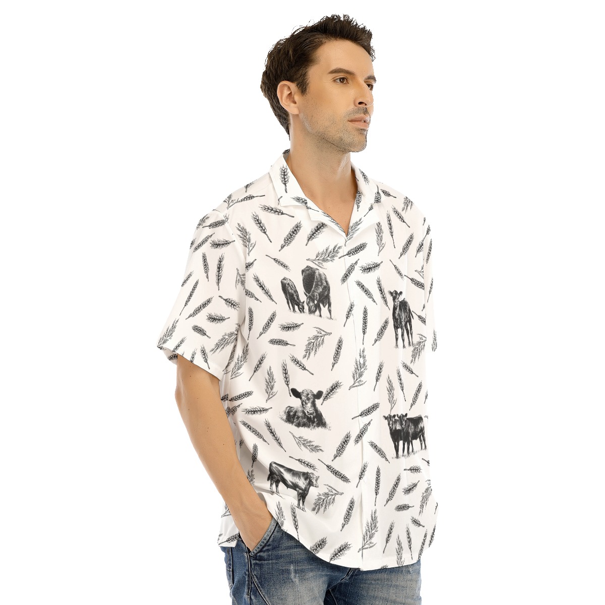 Men's Cow Hawaiian Shirt