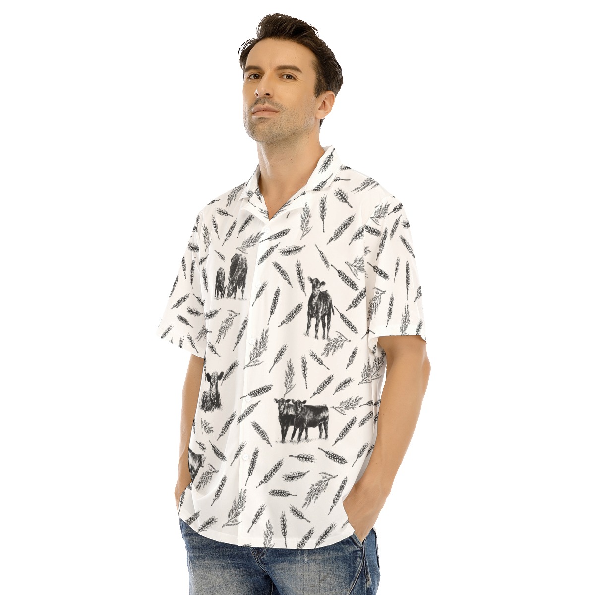 Men's Cow Hawaiian Shirt