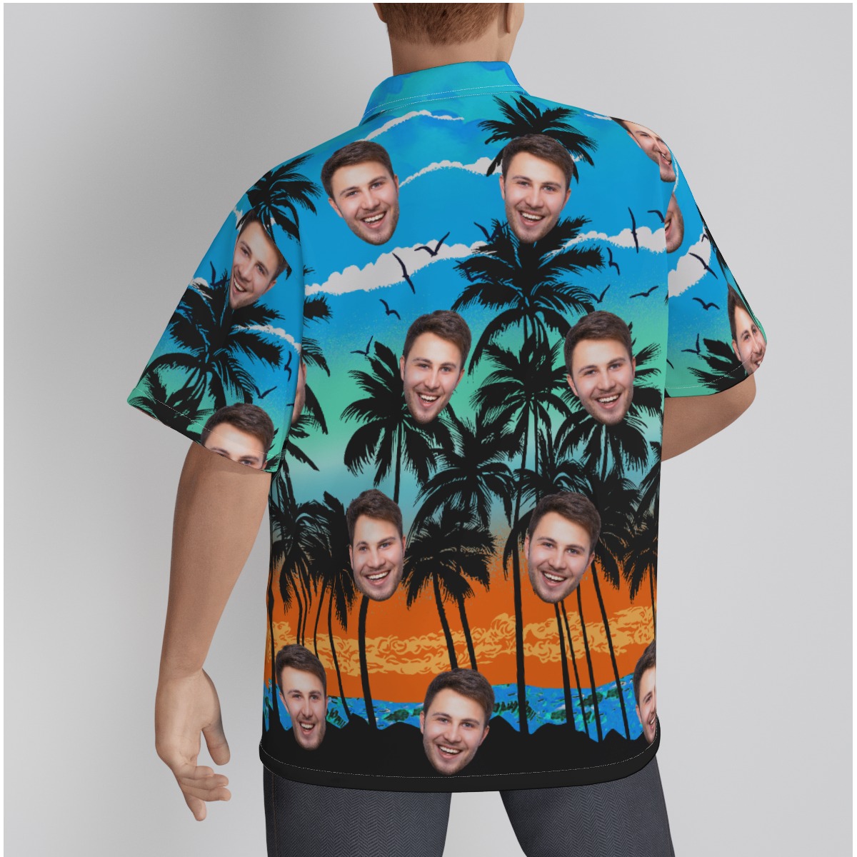 Unique Custom Face Beach Hawaiian Shirt
