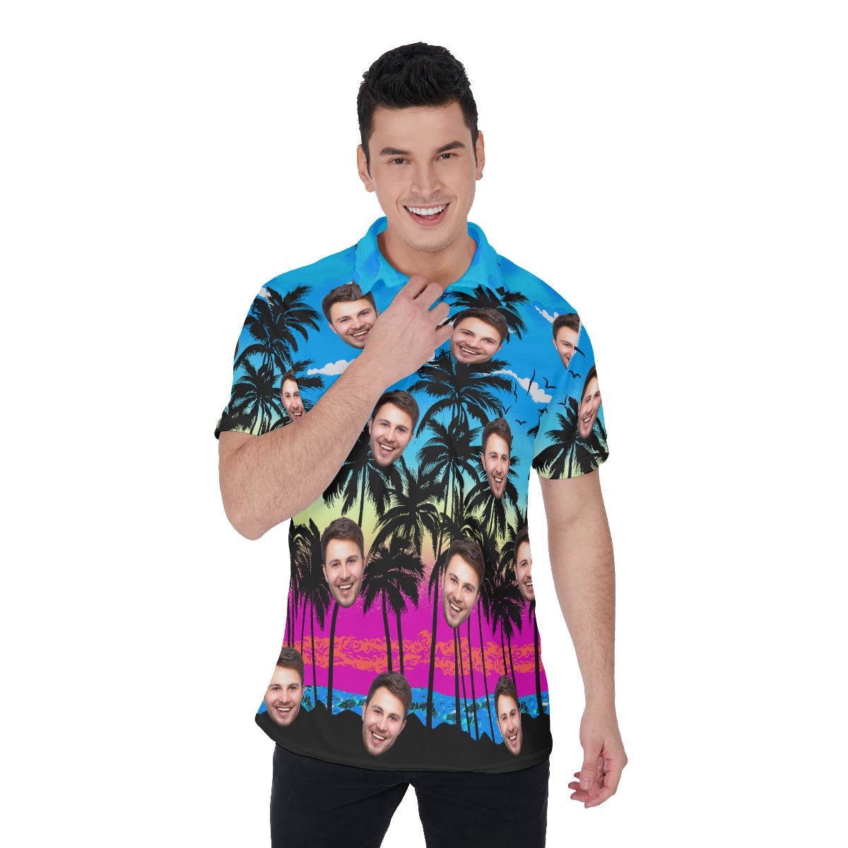 Blue Pacific Legend Men's Polo Shirt - variant image 1