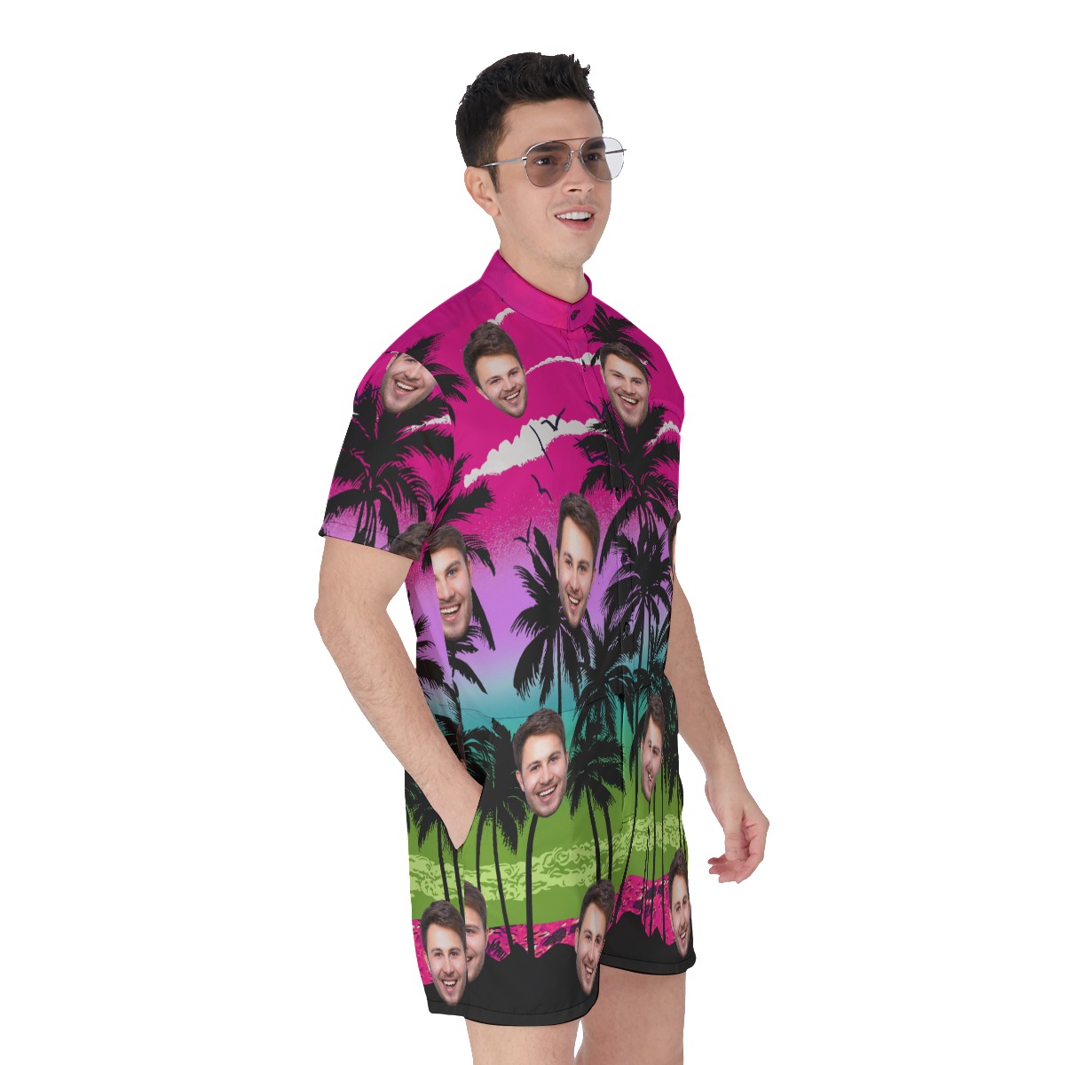 Funny Custom Men's Romper With Face