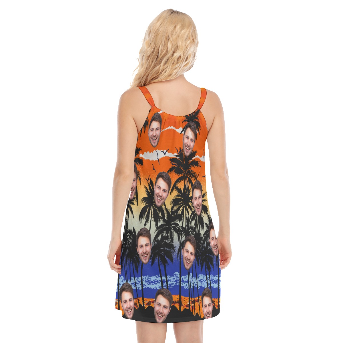 Sunset Custom Face Cami Dress With Custom Face