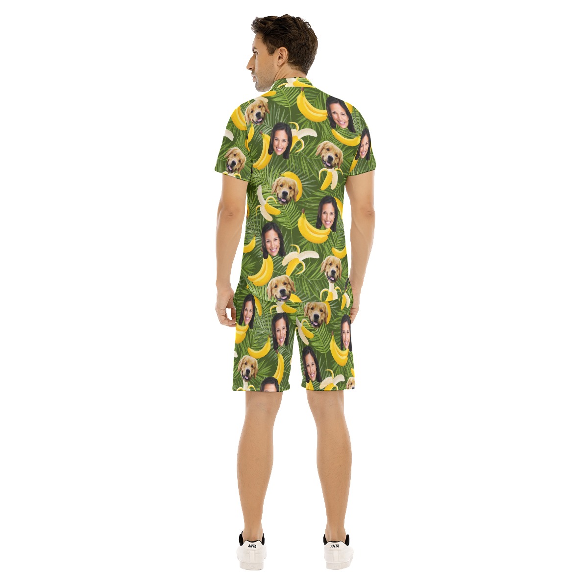 Banana Custom 2 Face Hawaiian Shirt Set For Men