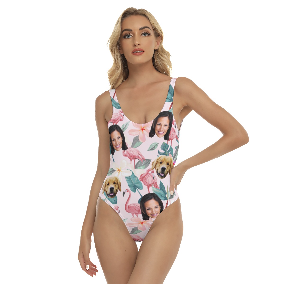 Women's Custom 2 Faces Floral Hawaiian One Piece Swimsuit - variant image 1