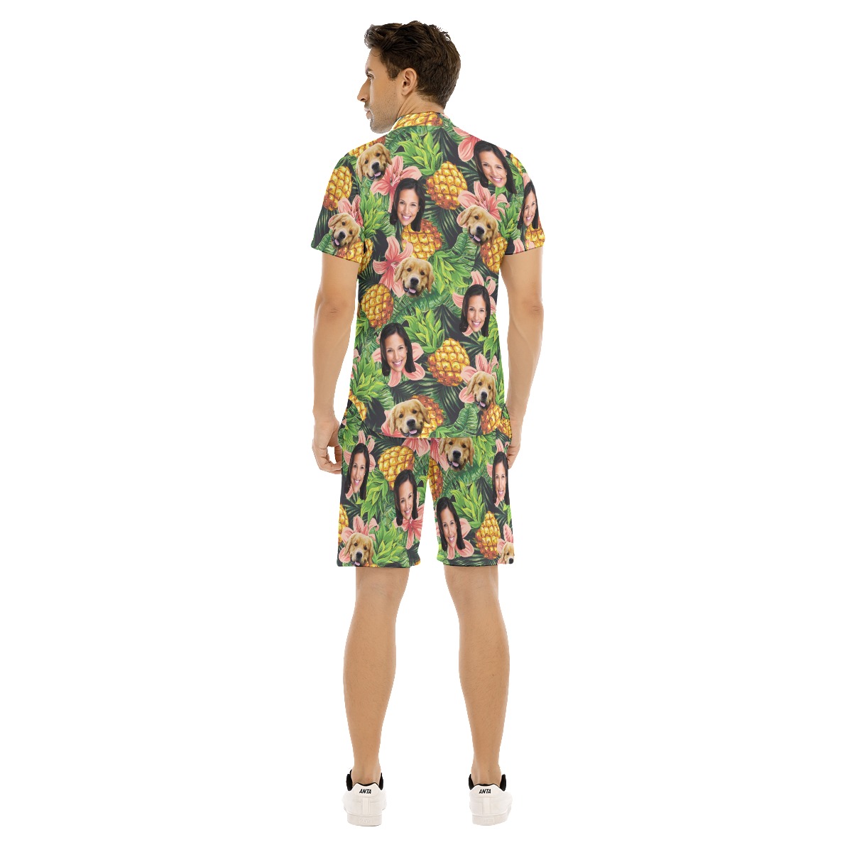 Tropical Custom 2 Face Hawaiian Shirt Set For Men