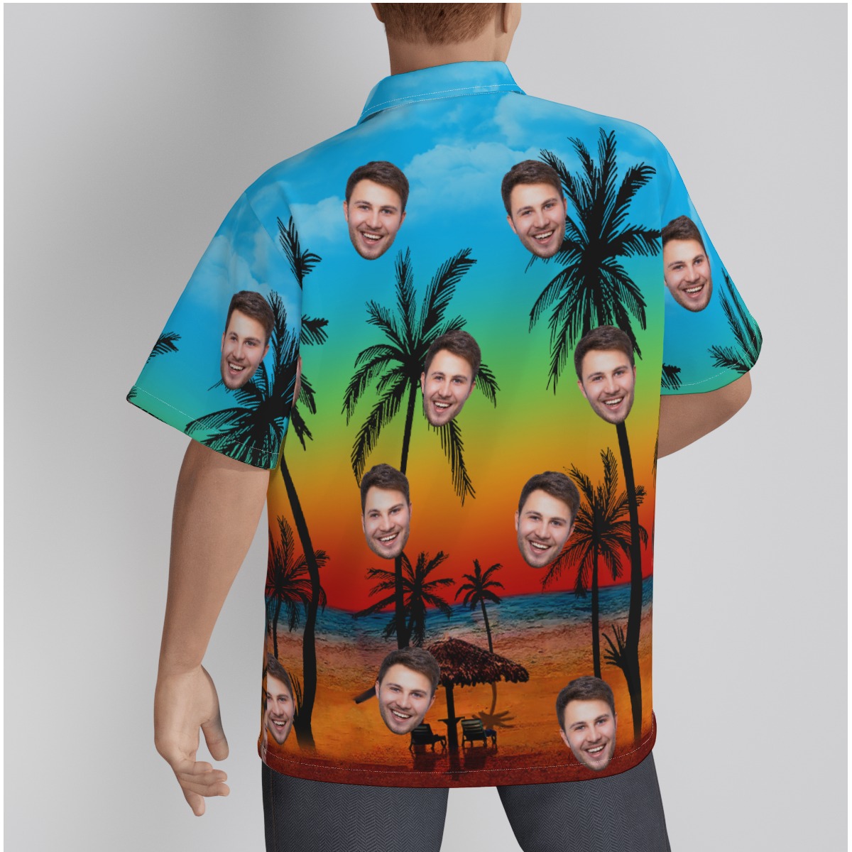 Pacific Legend Sunset Hawaiian Shirt With Custom Face