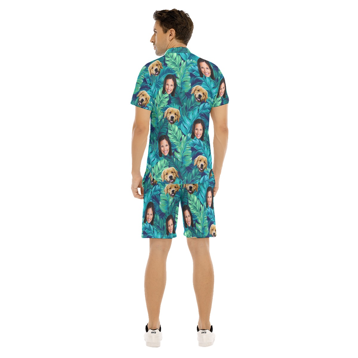 Men's Tropical Custom 2 Face Hawaiian Shirt Set