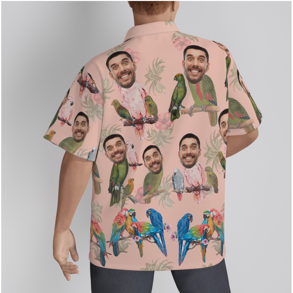 Funny Custom Face Parrots Hawaiian Shirt