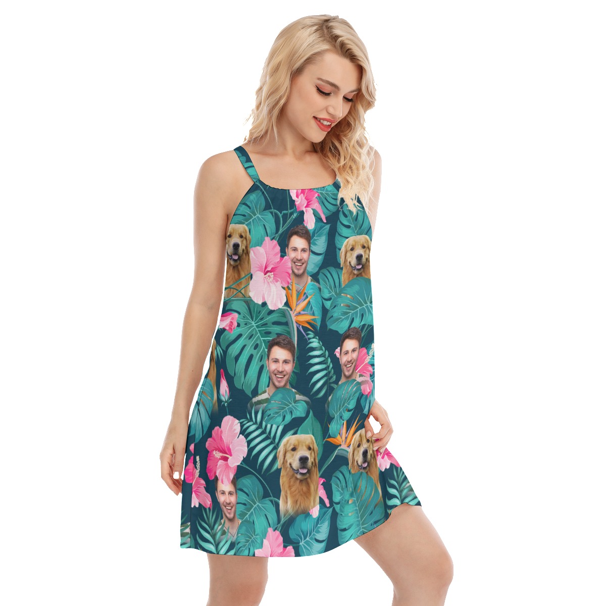 Women's Custom Floral Hawaiian Dress