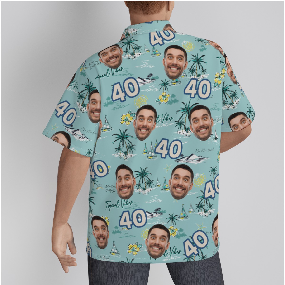 Happy Birthday Custom Face Tropical Hawaiian Shirt