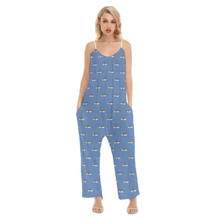 Women's Mommy Shark Hawaiian Jumpsuit