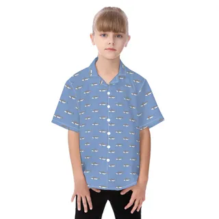Cute Baby Shark Hawaiian Shirt For Kids