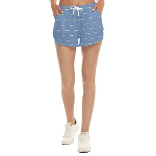 Women's Mommy Shark Hawaiian Beach Shorts