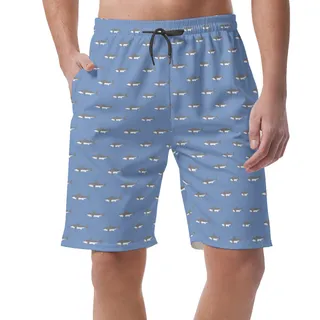 Daddy Shark Hawaiian Beach Shorts For Men