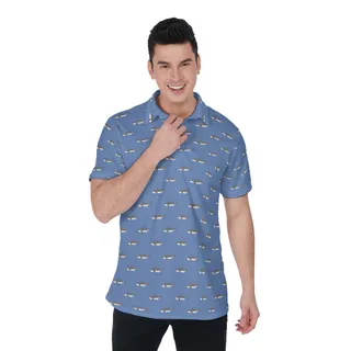 Men's Daddy Shark Polo Hawaiian Shirt